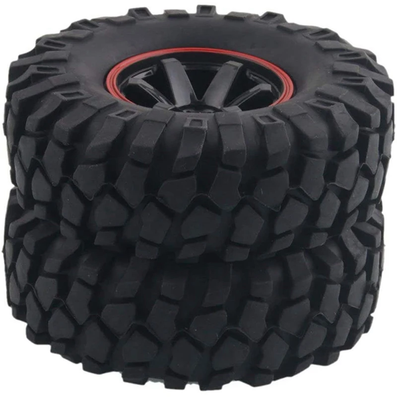 

4Pcs 96mm 1/10 Scale Tires with Wheel Rim for 1/10 SCX10 Tamiya with 4Pcs Shock Absorber Damper with Extender for WPL