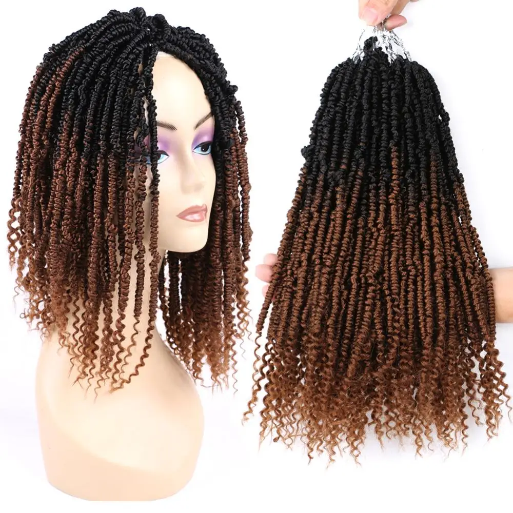 DAIRESS 12 &quotомбре коричневый кудрявый пушистый бомба твист вязание крючком косы