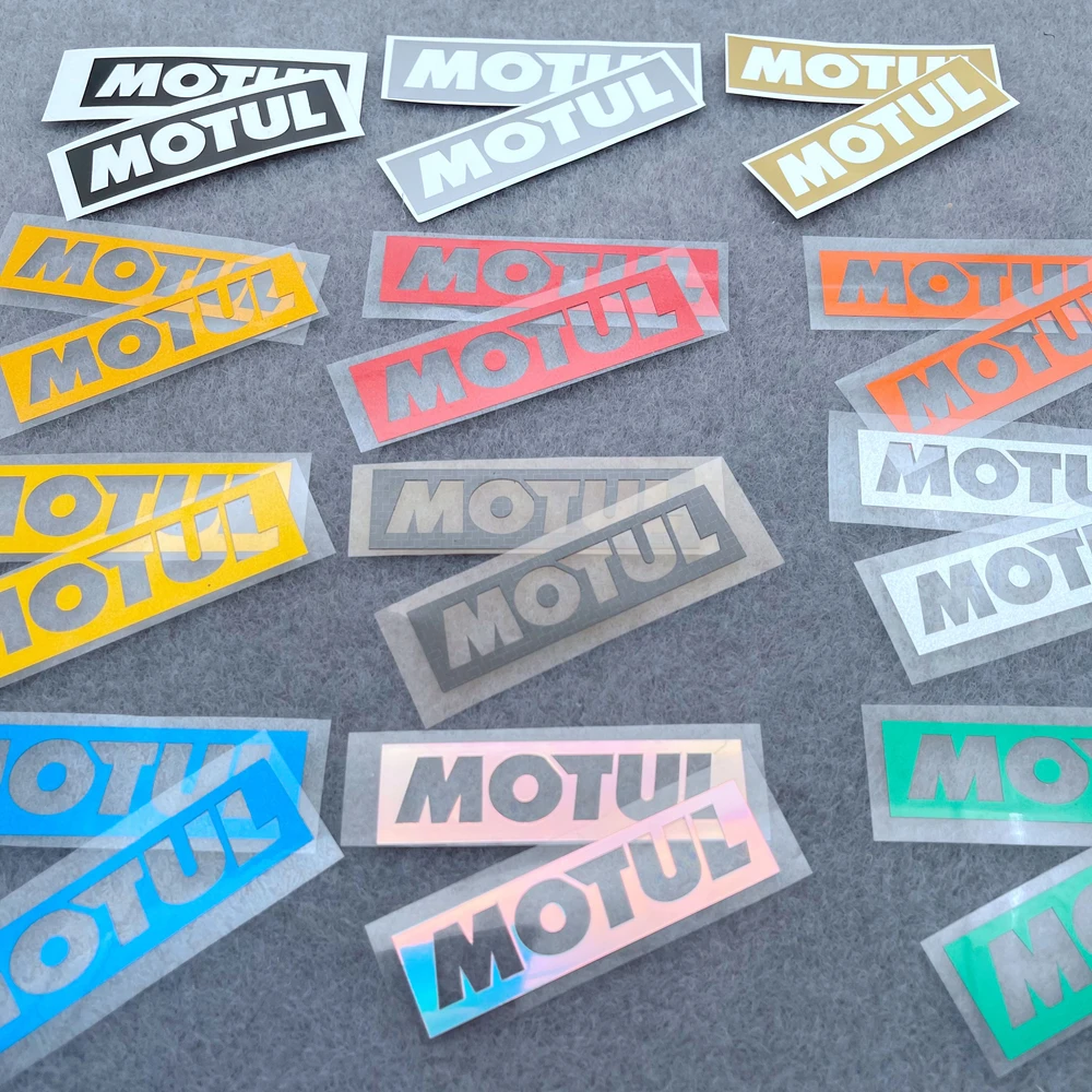 

1 Pair Of DIY Reflective Motorcycle Stickers Decorative Fuel Tank Motor Side Car Damping Stickers Logo Pad Fairing Racing MOTUL