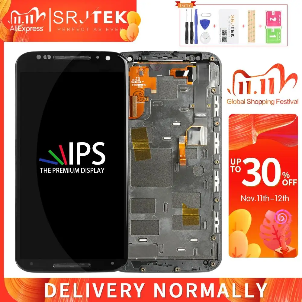 Srjtek 5 2 &quotдля Motorola Moto X2 ЖК экран дисплей сенсорный дигитайзер полная сборка X 2nd Gen