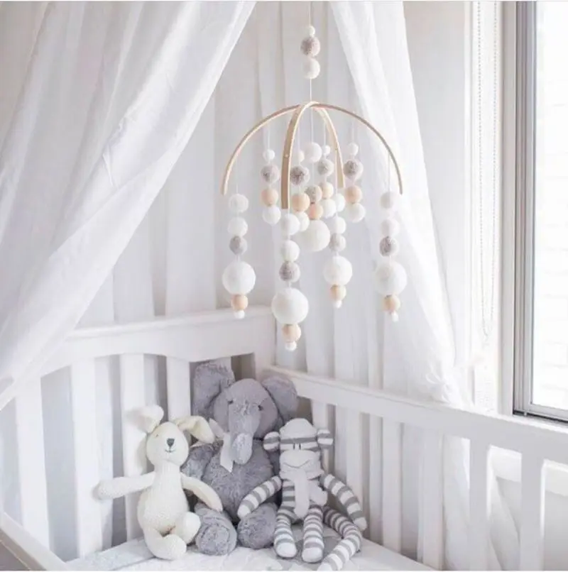 New Dream Catcher Ins Nordic Wool Ball Wind Chimes Bed Bell Children's Room Decoration Living Shop Habitacion | Дом и сад