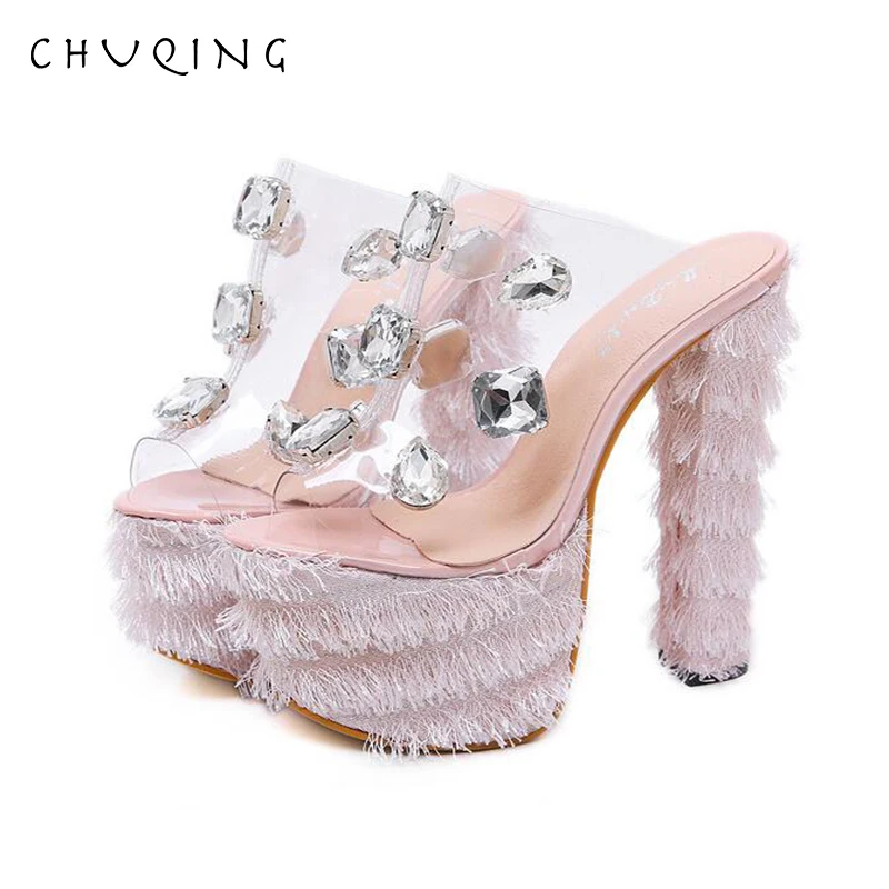 CHUQING 2019 сезон весна Новинка модная обувь на подъеме со стразами с шершавой