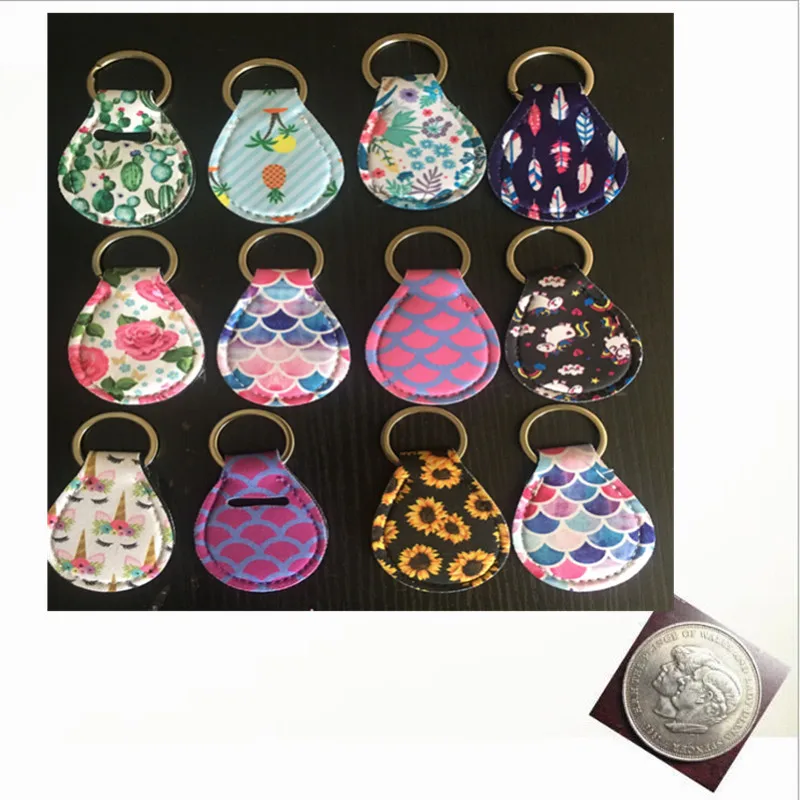 2 шт. держатель для монет из неопрена брелок с рисунком единорога в виде ладони