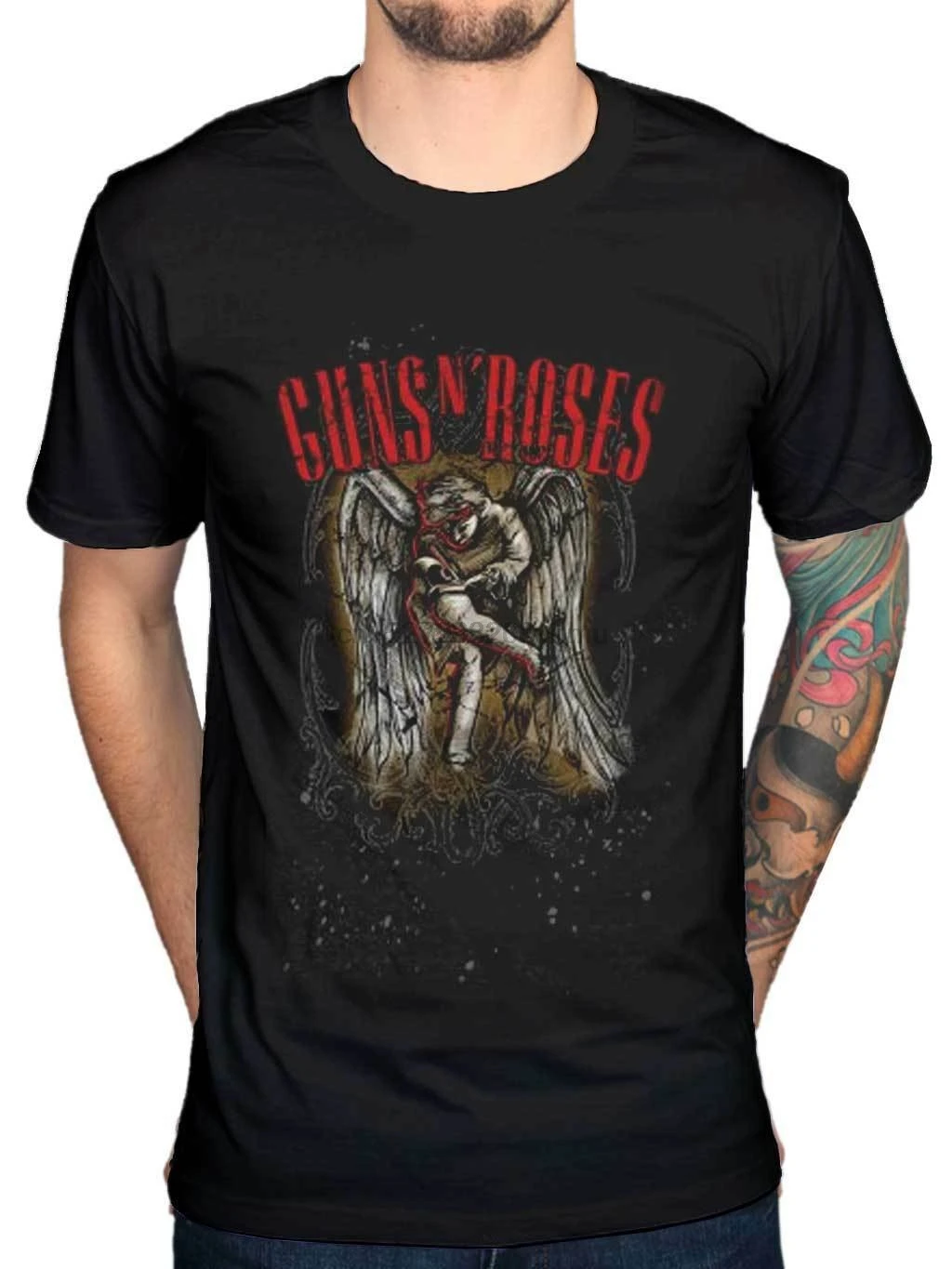 Мужская футболка с надписью Guns N' Roses официальный бренд Merch Rock (1) | одежда