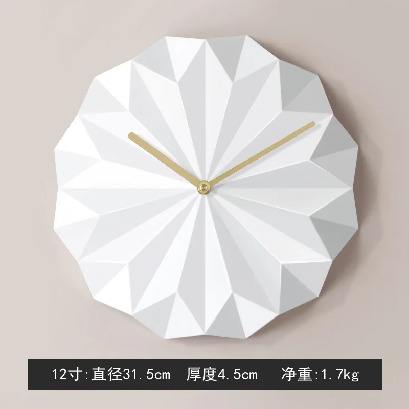 

Nordic creative living room silent wall clock simple modern decoration light luxury clock. Fashion home decor 3d wall clock