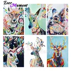 Алмазная живопись Ever Moment 5D, сделай сам, цветные животные, Сова, волок, Antelope, квадратная дрель, алмазная вышивка, вышивка крестиком ASF1955