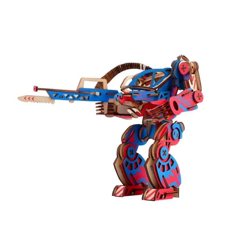 candice guo! wooden toy 3D puzzle DIY woodcraft assembly kit powersuit robot Mechanical armor boy birthday Christmas gift 1pc | Игрушки и