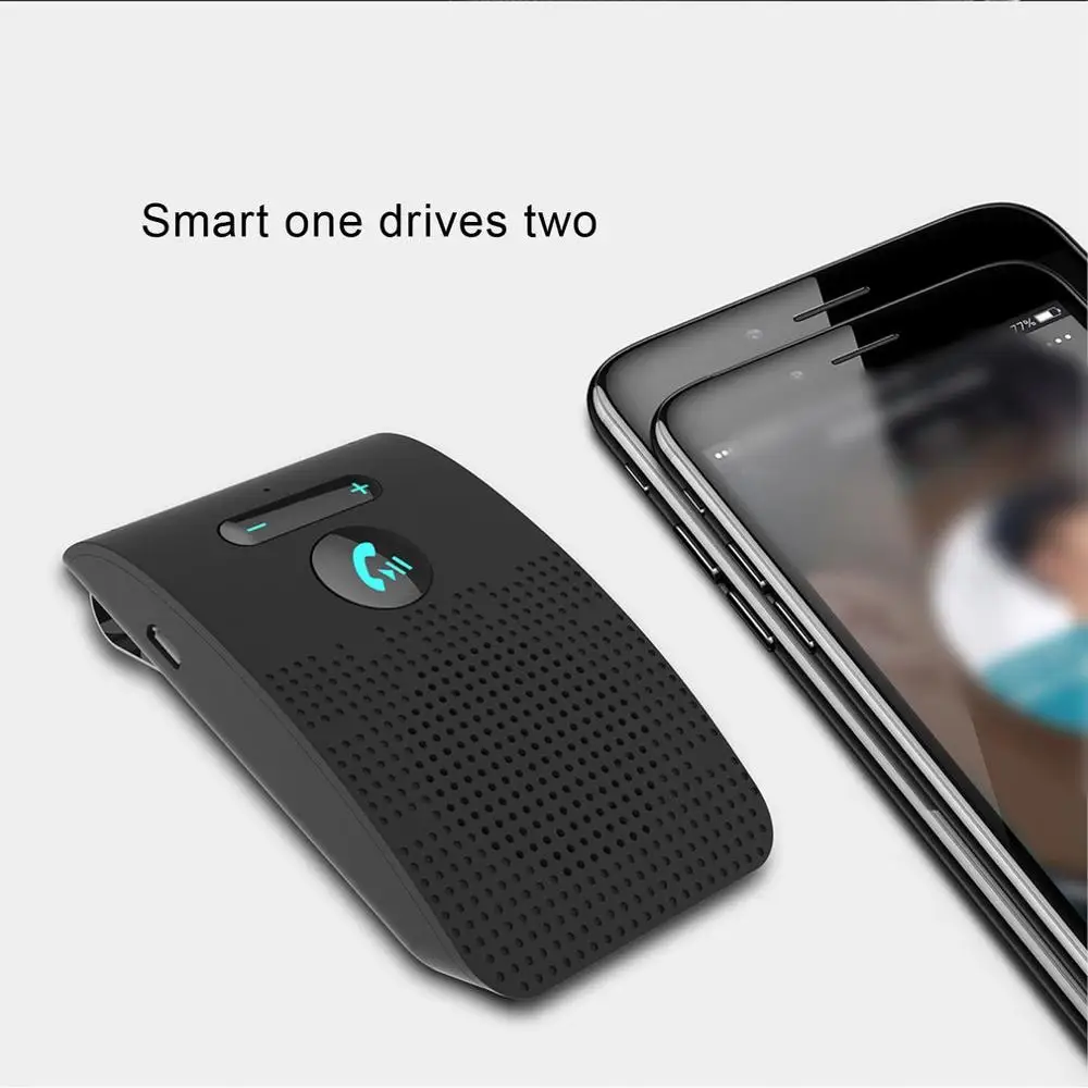 Sp09 Sun Visor Car Hands-Free Call Receiver Support Dual Connection One-Click Answer Built-In 550Mah Lithium Battery | Автомобили и