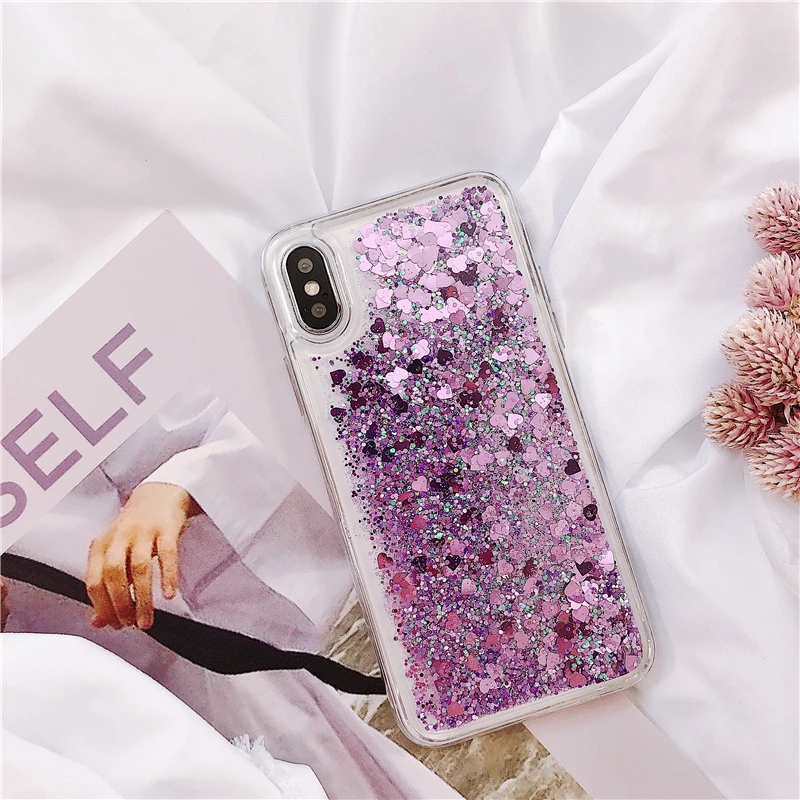Liquid Silicone Phone Case Soft Cover for Huawei P30 P20 P10 P9 P8 P Smart Z Plus 2019 Mate 30 20 10 Lite Glitter Coque Funda