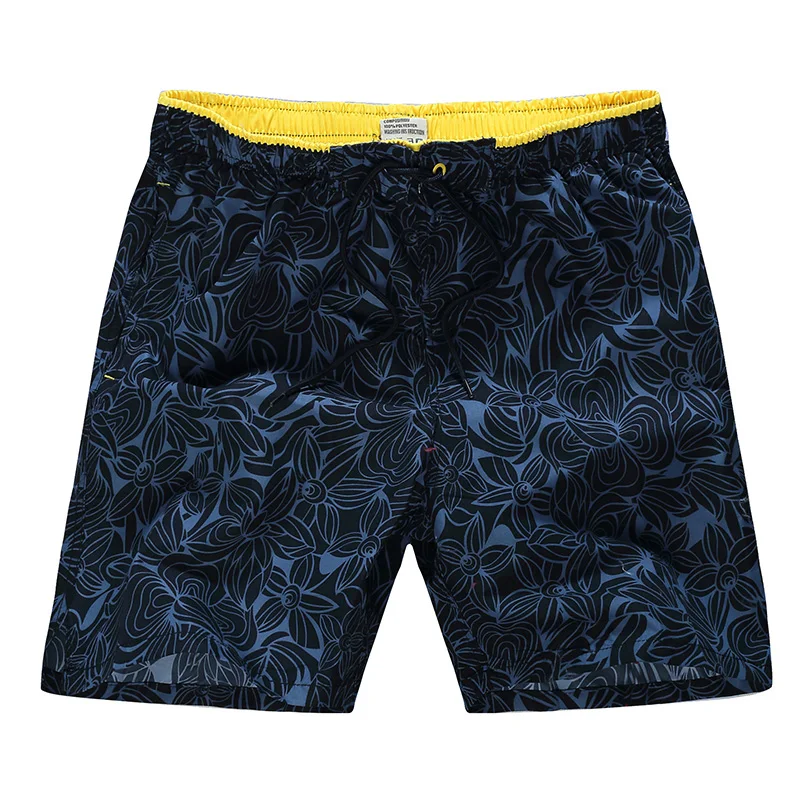

2021 New Men's Summer Casual Slim Flower Printed Short Pants Men's Drawstring Quick Dry Beach Shorts