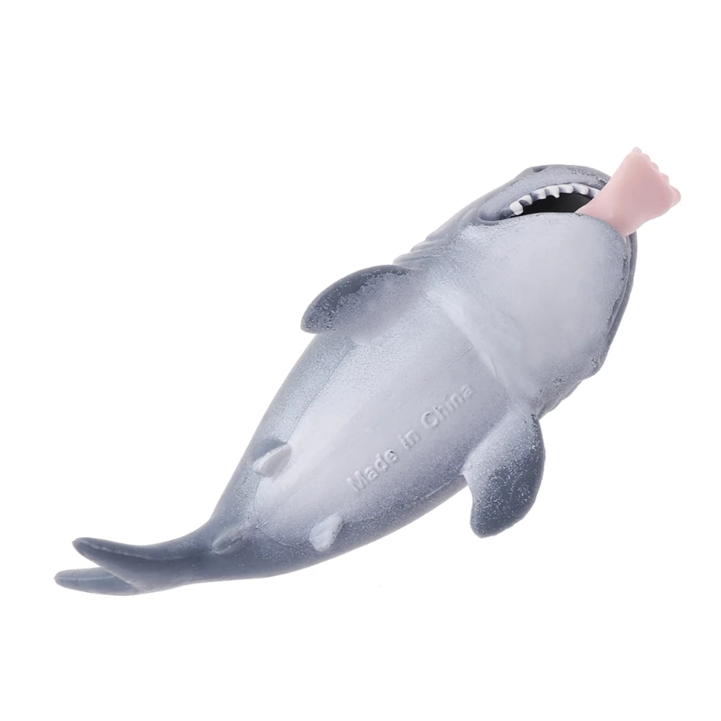 

Drop ShiP Shark Squeeze Vent Toy Fun Stress Reliever Press To Spit Leg Kids Novelty Gift