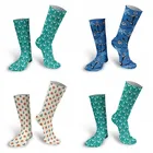 Носки компрессионные мужские, до колена, с морским якорем, с 3D принтом