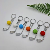 golf ball key chain top grade metal keychain car key chain key ring sporting goods gift for souvenir ball key ring accessories