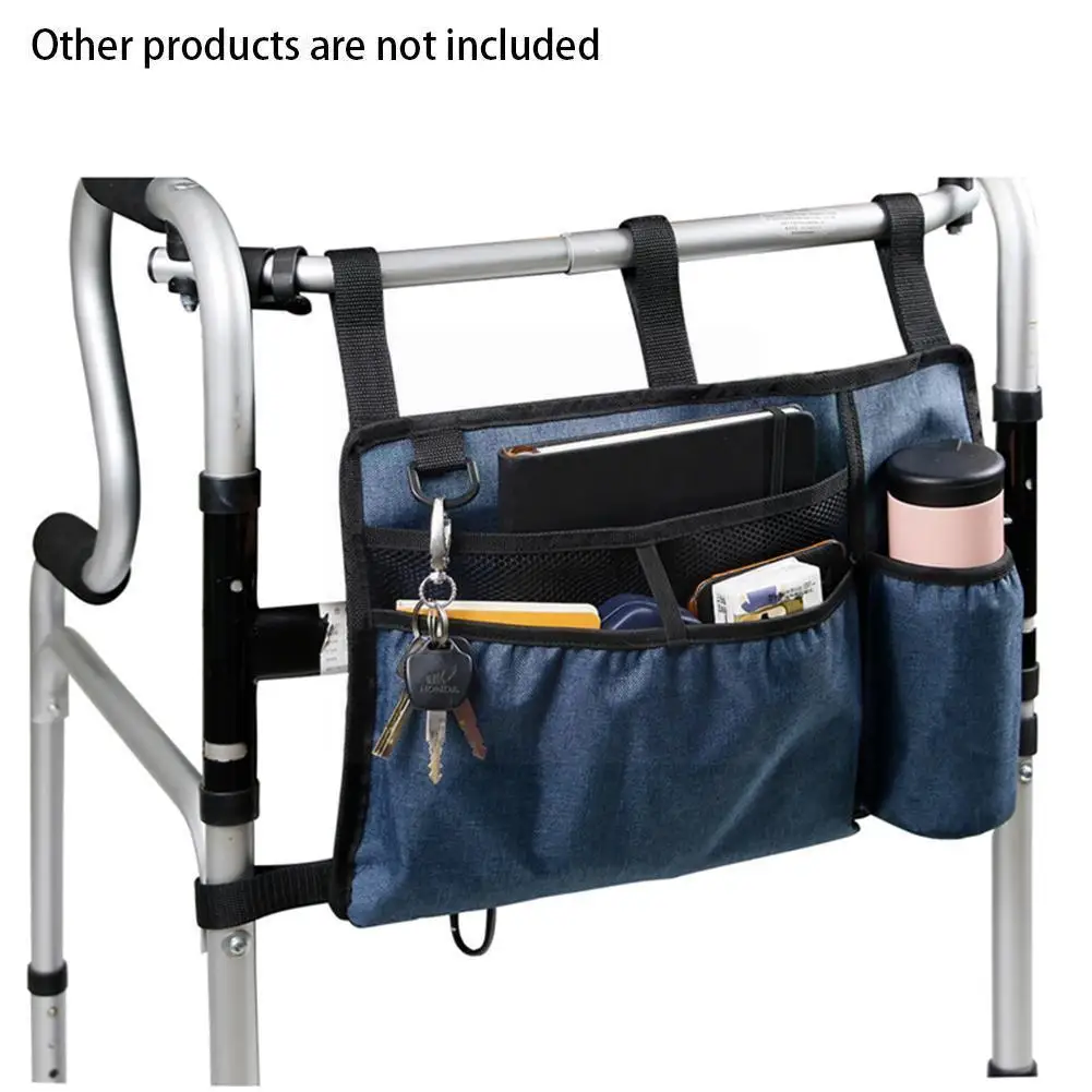 

Wheelchair Side Armrest Storage Bag Multi-pocket Walker Storage Multifunctional Bag Bag Portable For Outing Storage G2J5