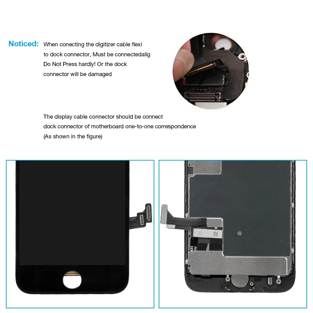 Полная сборка AAA ++ экран для iPhone 7 + 8 Plus ЖК дисплей дигитайзер Замена фронтальная