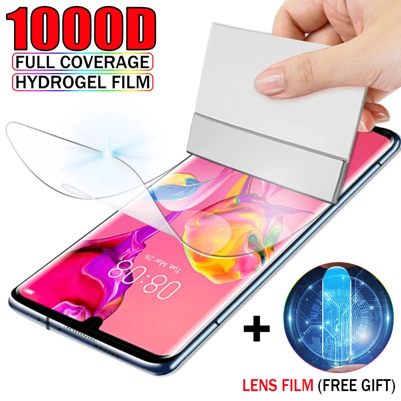 Гидрогелевая пленка с полным покрытием 1000D для Huawei P30 Pro P20 Lite P40 Защита экрана Mate 40