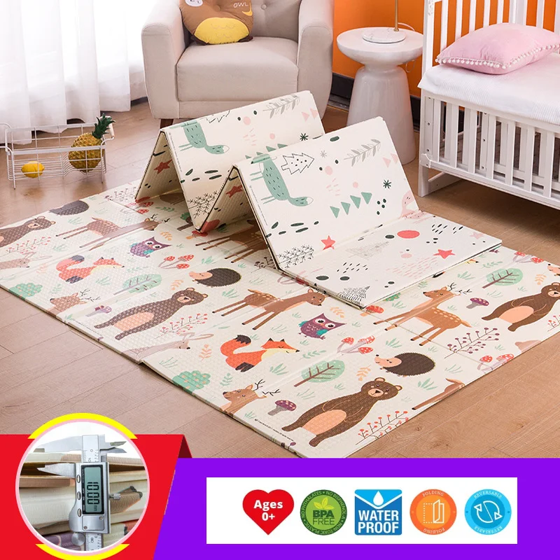 Утолщенный детский двусторонний игровой коврик игрушки Xpe Puzzle BPA Free детский коврик Tapete Infantil детский коврик для ползания складной детский ковер