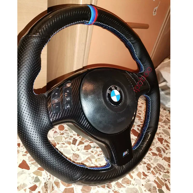 Чехол для руля из углеродного волокна и черной кожи BMW E46 E39 330i 540i 525i 530i 330Ci M3 2001-2003 |