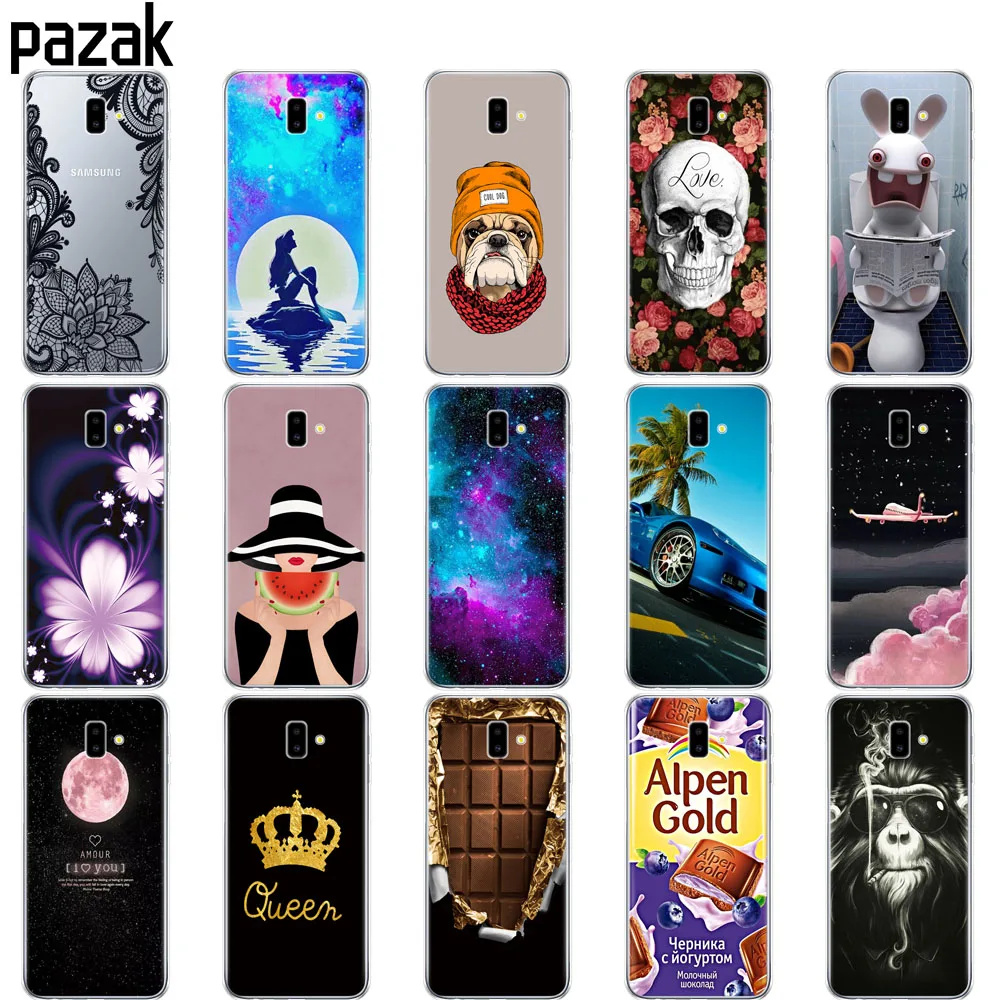 Чехол для samsung J6 Plus Мягкий с рисунком из ТПУ чехол для samsung Galaxy J6Plus J6+ J 6 Plus J610 J610F чехол s силиконовый чехол для телефона