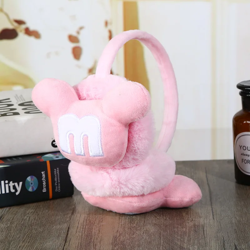 Милые наушники с героями мультфильмов Микки Маус зимние модные головные уборы