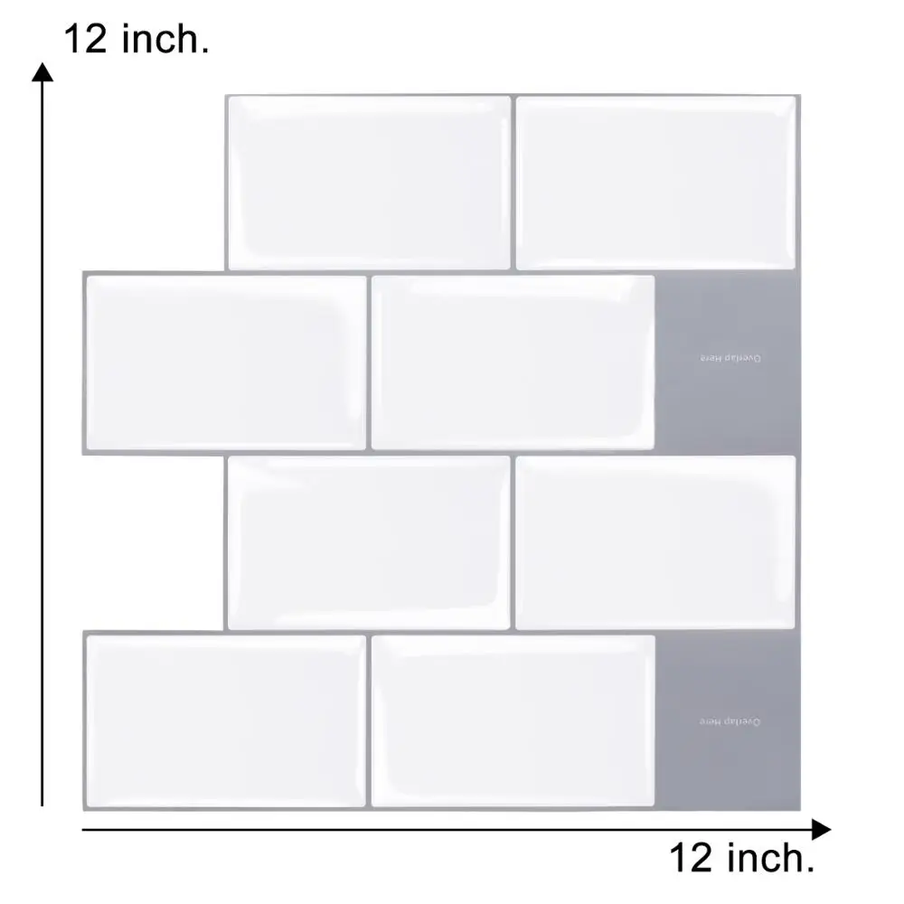 

New Design Subway Wall Tiles Peel And Stick Tiles Vinyl Waterproof Kitchen Backsplash Wall Sticker - (1-sheet)