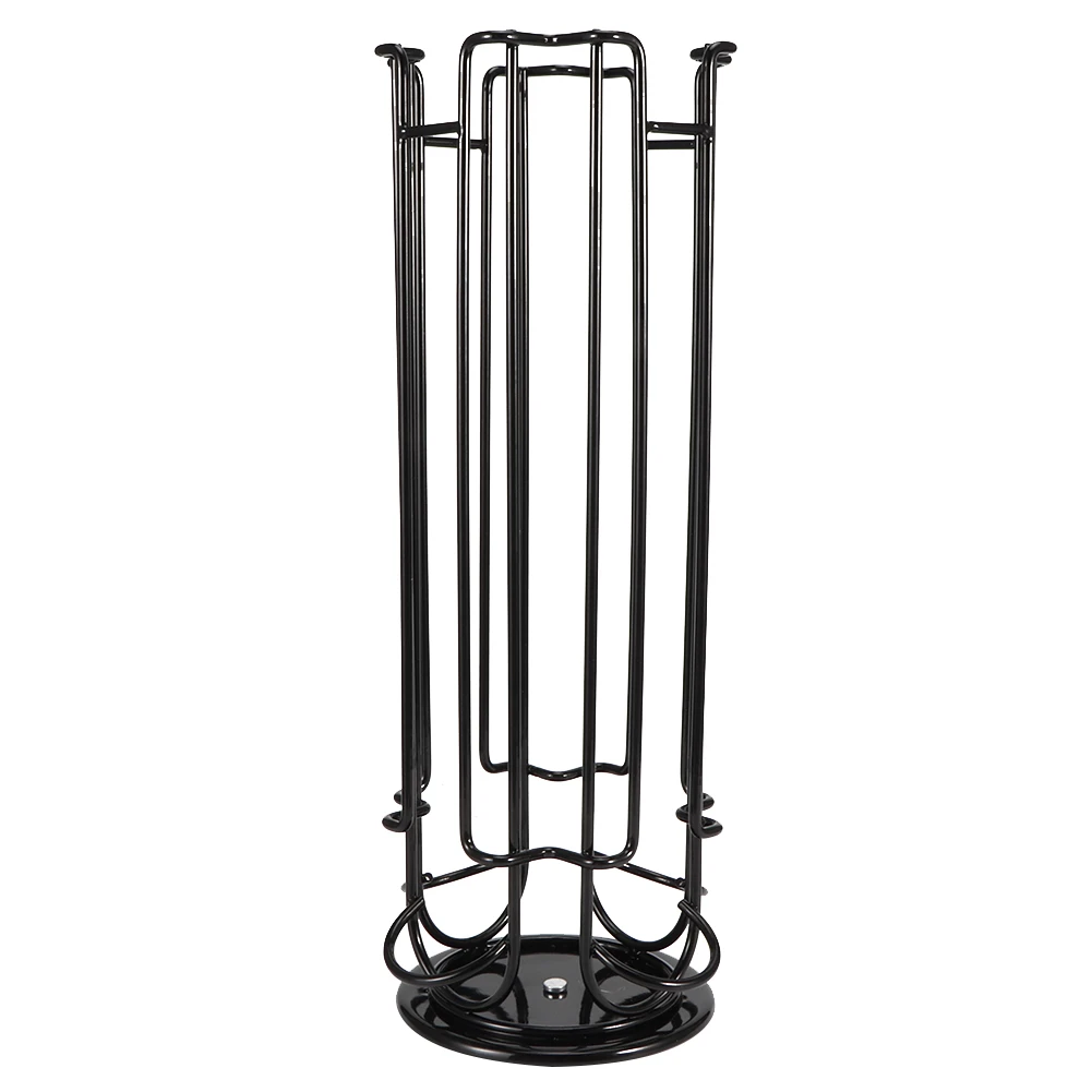 

Black Rotating Coffee Pods Holder Coffee Capsule Storage Shelf Rack Stand Holds 24 Capsules Rotating Storage Rack