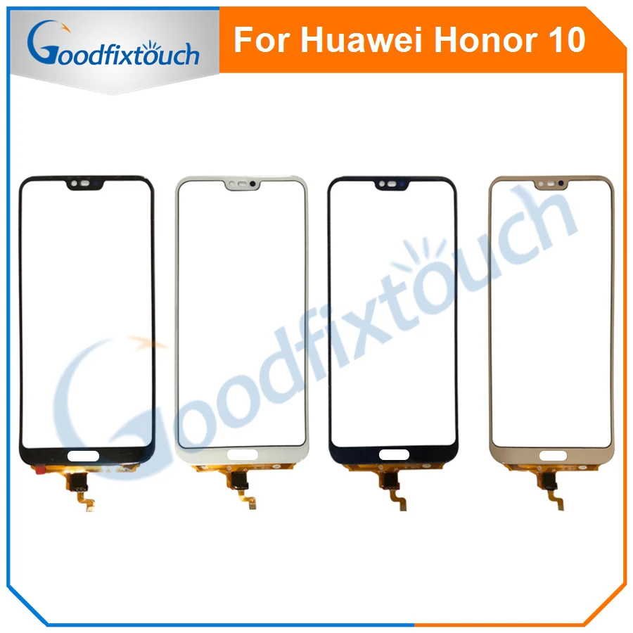 

Сенсорный экран для Huawei Honor 10, 5 шт., сенсорный экран с дигитайзером, переднее стекло, объектив для Huawei Honor 10, сменная сенсорная панель