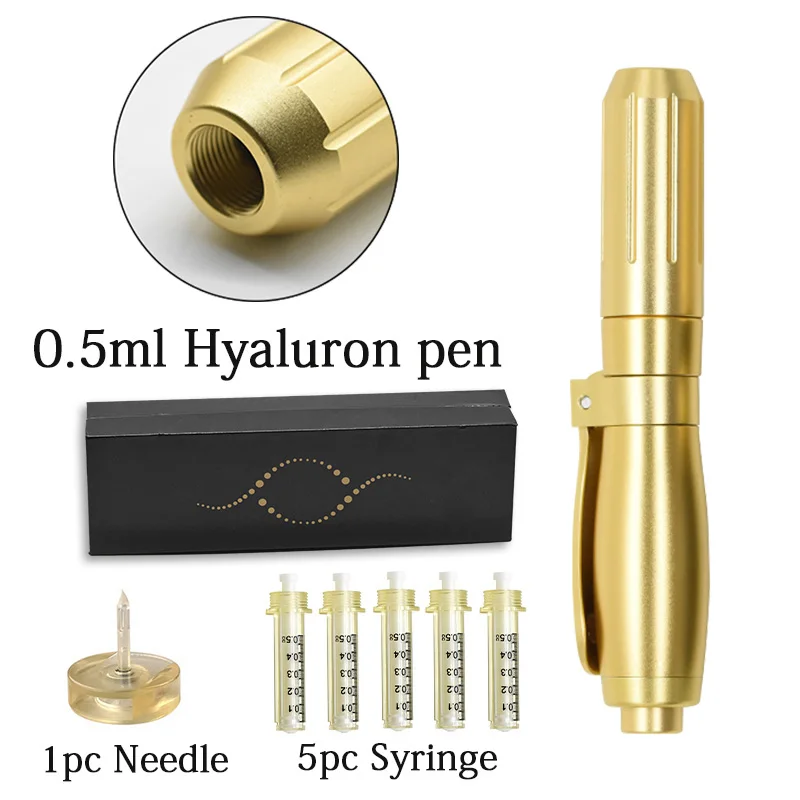 0.5 Gold pen Распылитель инъекции иглы для пистолета без гиалурона ручка высокого давления против морщин губ подъема воды шприц без иглы инъекции головы - Номер модели: 0.5 Gold pen