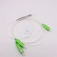 5PCS/Lot Fiber Optical PLC Splitter SC 1 : 2 Mini steel tube type 1x2 0.9mm Fiber Opitc Splitter SC/APC Connector