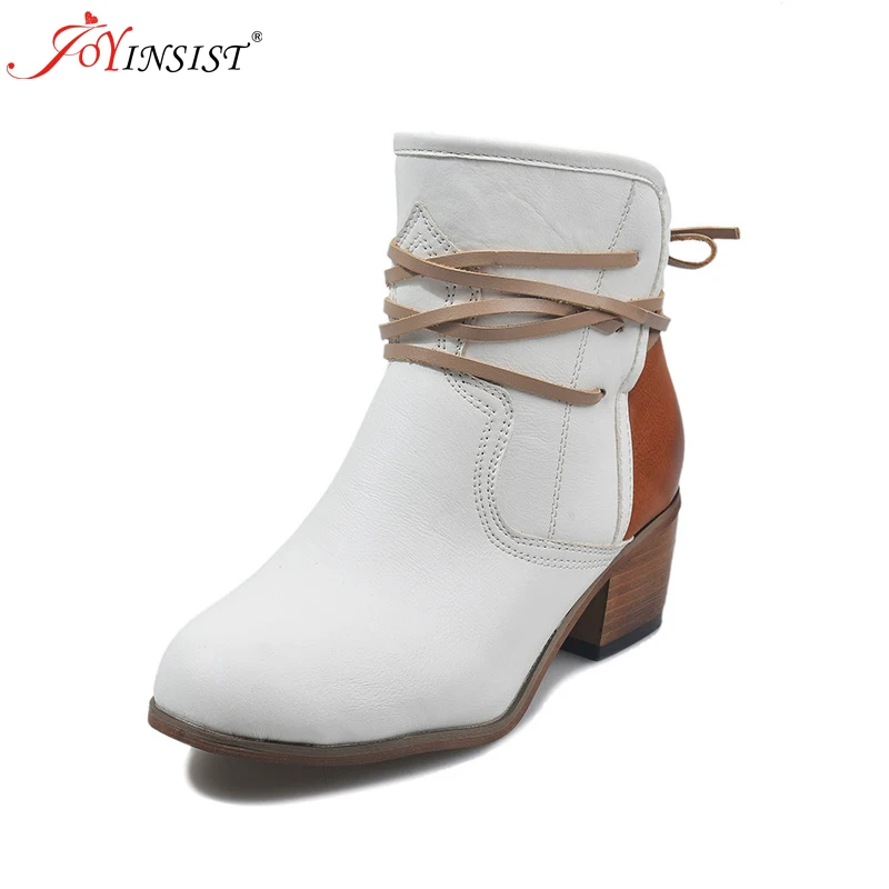 Женские сапоги больших размеров с толстыми ремешками из искусственной кожи на