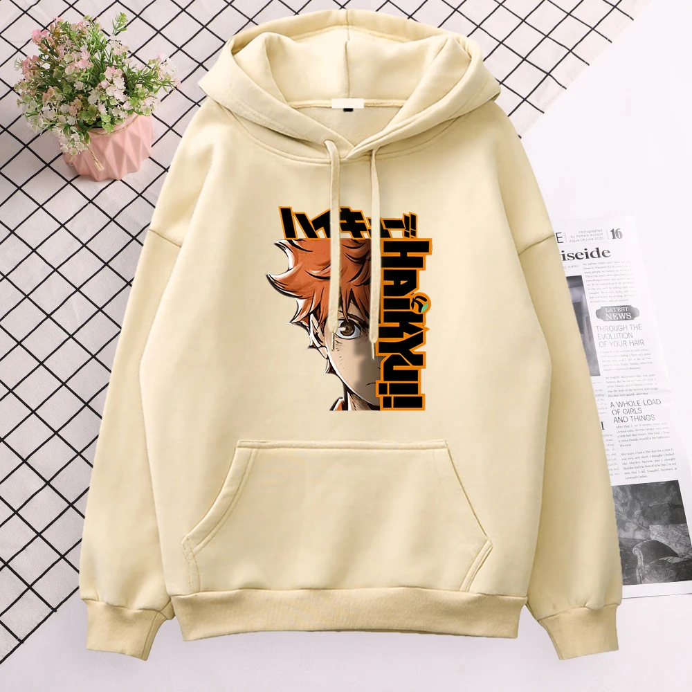 

Худи японское аниме «Haikyuu Hinata» пуловеры Shouyou для женщин уличный Харадзюку женские свитшоты Теплая Флисовая одежда для пар