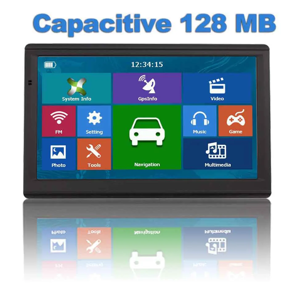 Capacitive 128MB 733N Катарина " HD 8G 256MB емкостный автомобильный gps-навигатор FM Bluetooth AVIN последняя Европа карта грузовик gps навигаторы - Размер экрана, дюймов: Capacitive 128MB