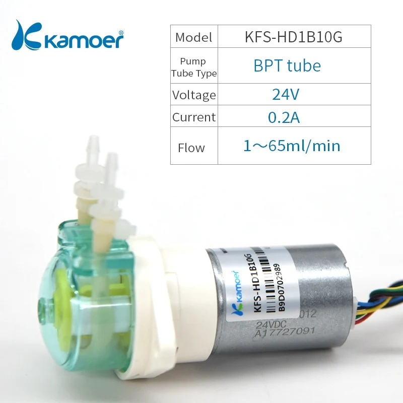 KFS-ST0B10GDI Kamoer KFS Перистальтический водяной насос с бесщеточным двигателем(высокая надежность, низкий уровень шума, долгий срок службы) применение беспилотный летательный аппарат спрей - Напряжение: KFS-ST0B10GDI