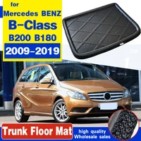 for mercedes benz b class b180 b200 estate wagon 2009 2019 rear cargo boot tray liner trunk floor mat carpet mud kick