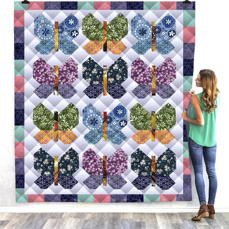 Одеяло с 3D принтом в виде бабочек красивое удобное летнее покрывало цветное