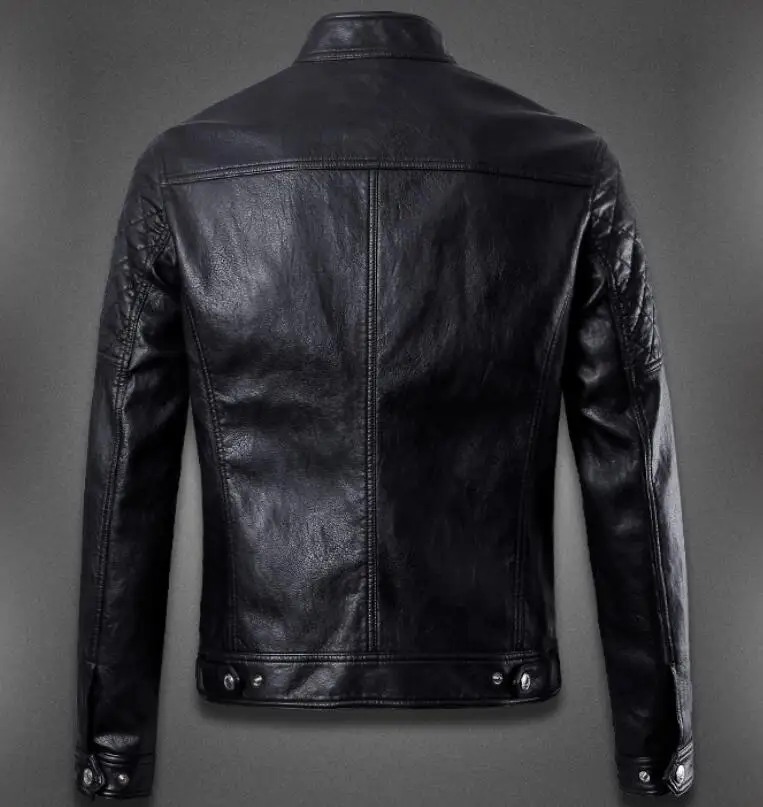Мужская куртка локомотив с четырьмя ногами из ПУ кожи|Куртки искуственной кожи| |
