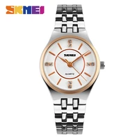 skmei womens quartz watches waterproof luxury crystal scale 304 stainless steel elegant small dial female wristwatch montre