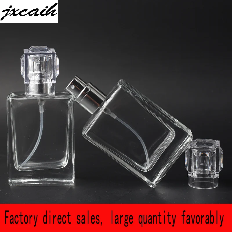 

Jxcaih 1 Pcs 30Ml Clear Glass Pperfume Spray Bottle, 50Ml Refillable Cosmetic Container