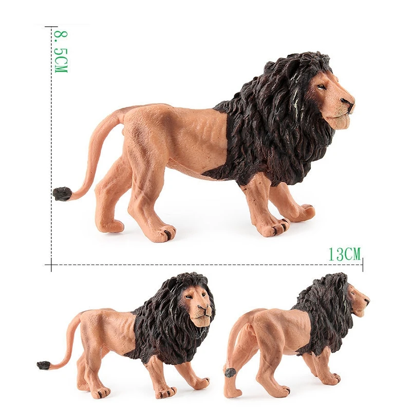 

11PCS Simulation Safari Farm Game Model Animal Statue Lion Gorilla Elephant Giraffe and Other Model Toys Children Gifts