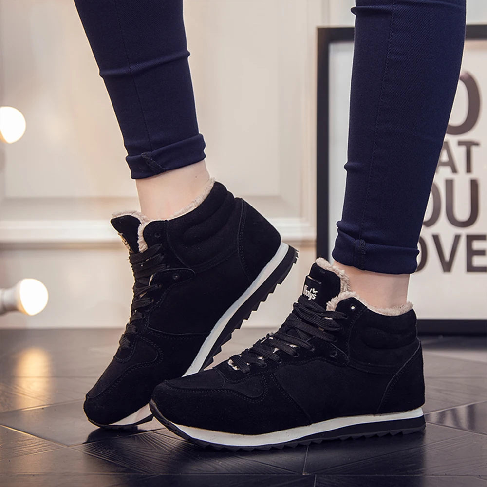 Женские замшевые ботильоны на меху повседневные кожаные зимние ботинки плоской
