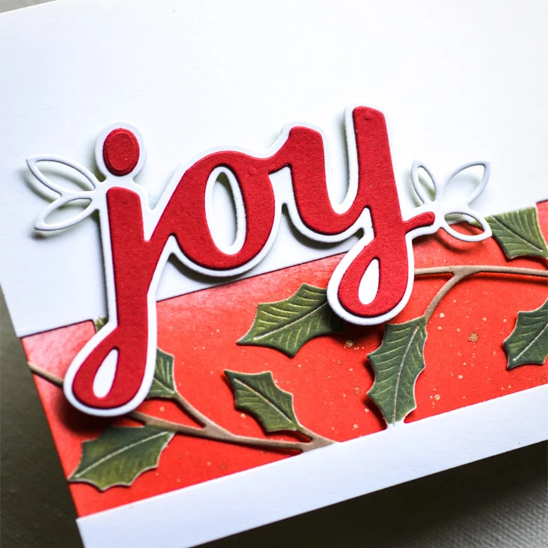New Holly Leaves Border Stencil 2020 Metal Cutting Dies for DIY Scrapbooking and Card Making Decorative Embossing Craft No Stamp | Дом и сад
