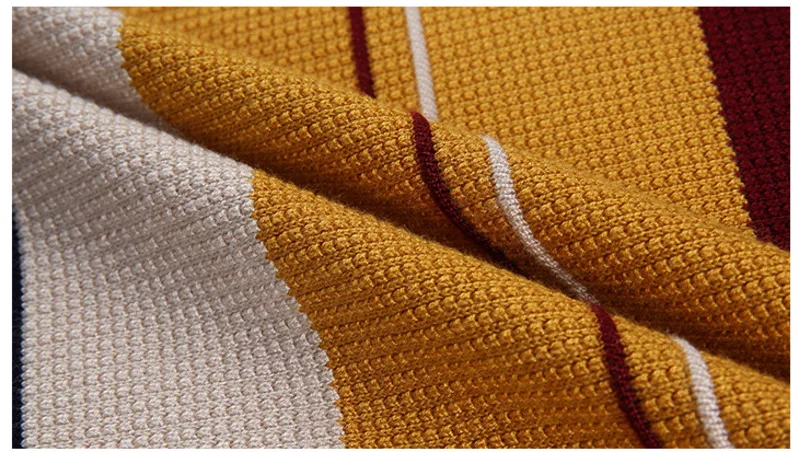 

#1359 Spring Autumn Basic Striped Sweater Men Long Sleeved Slim Knitwear Sweater V Neck Plus Size 4XL Korean Style Pullover Man