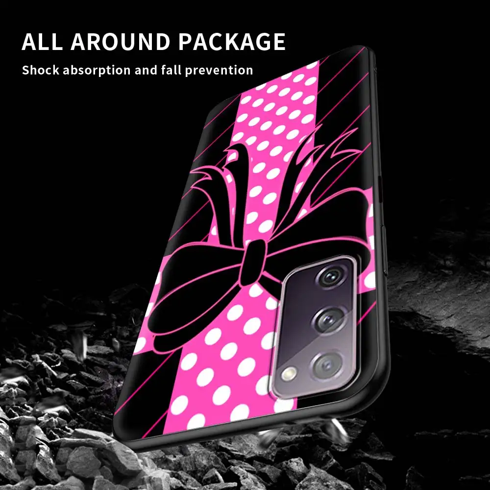 

Phone Case For Samsung S20 FE S21 S10 S9 Plus S8 S10 Capa for Galaxy Note 20 Ultra 10 Lite 9 Soft Cover Lovely Bow