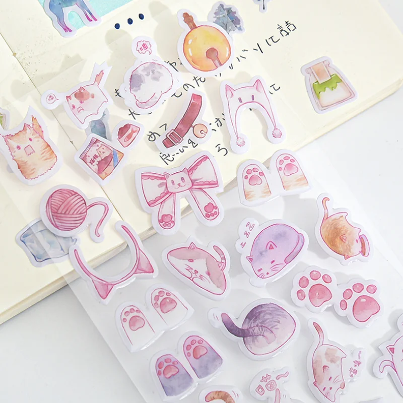 3 sheet kawaii crystal glue stickers decoration scrapbooking phone stick label sticker stationery office school supplies free global shipping