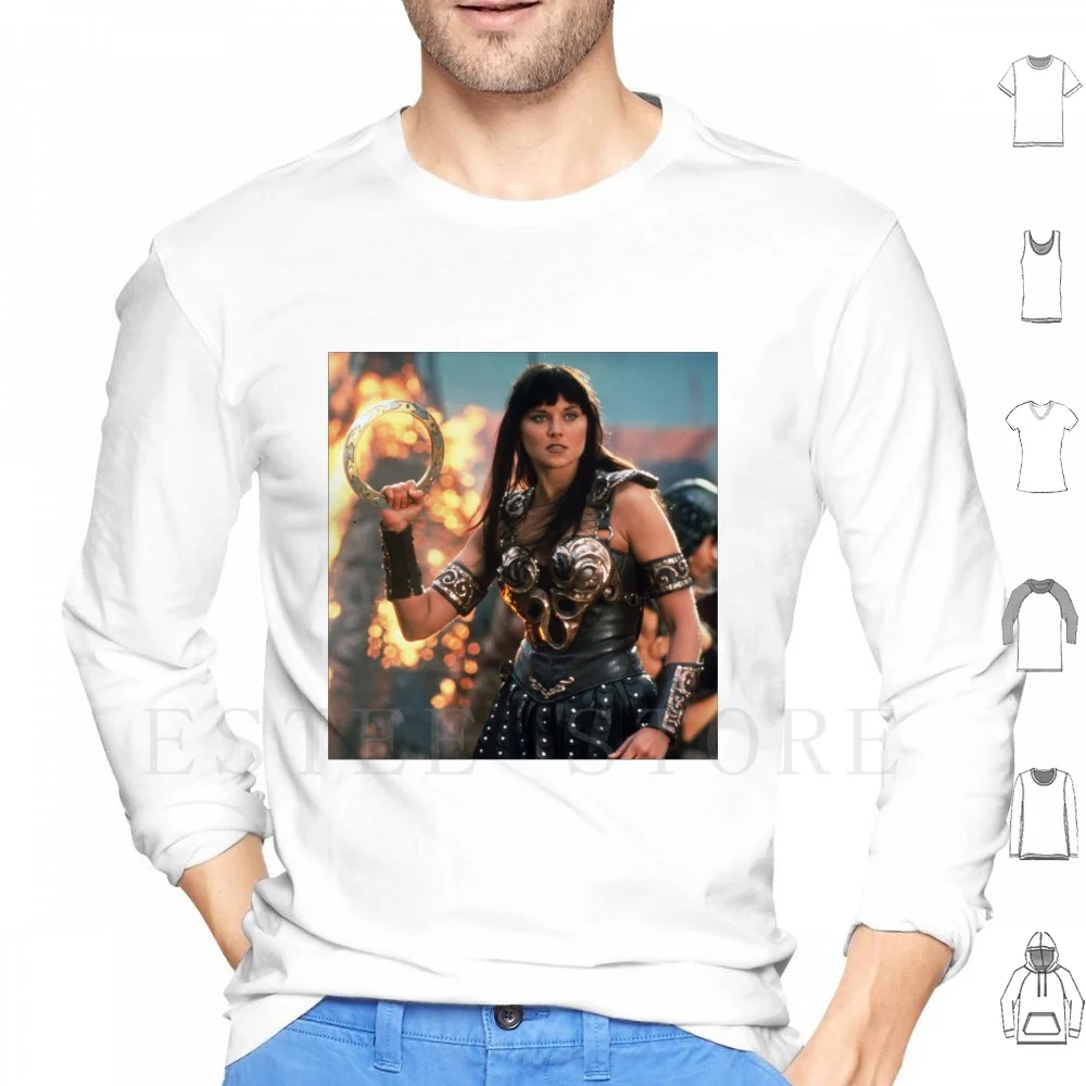 

Xena Hoodies Long Sleeve Xena Princess Lucy Lawless Chakram Greek Tv 90S Show
