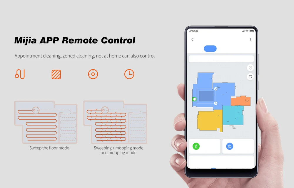 xiaomi mi jia STYJ02YM робот-пылесос-Швабра 2-в-1 пылесос 2 mi аспиратор 2100pa Wifi смарт-планируется чистой mi дома