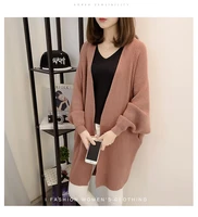 new arrival bat sleeve women knitted cardigan middle length spring 2021 korean loose sweater oversized schoolgirl coat