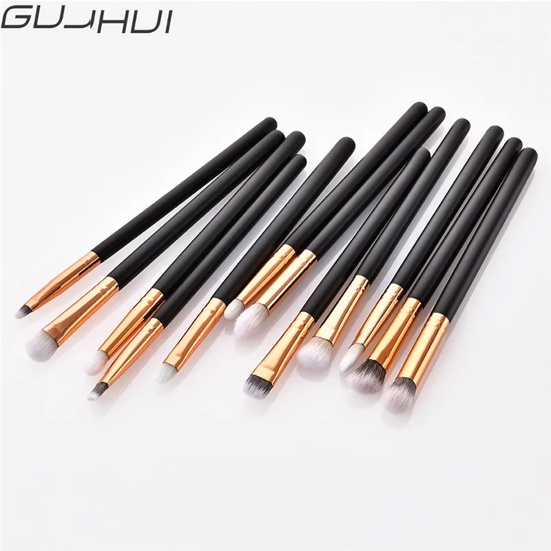 Профессиональные кисти для макияжа GUJHUI 12 шт. smudge brush eye makeup brushesmakeup brush set