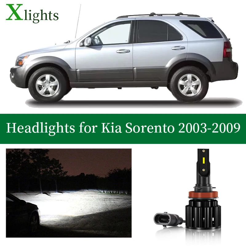 Автомобильная лампа Xlights для Kia Sorento 2003 2004 2005 2006 2007 2008 2009 светодиодная фар ближнего