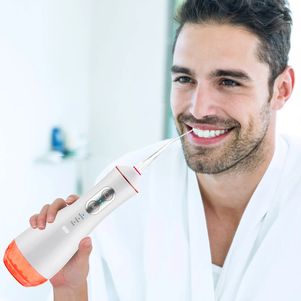 Oral Irrigator Dental USB Portable Water Jet Tooth Cleaner Mouth Washing Devices Teeth Cleaning Tool with 4 Nozzles Care | Бытовая